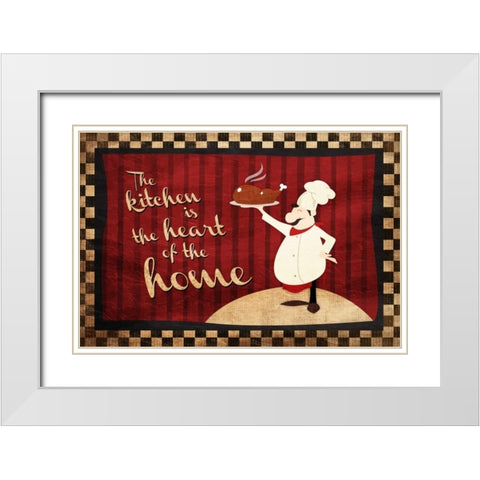 Heart Of The Home White Modern Wood Framed Art Print with Double Matting by Grey, Jace