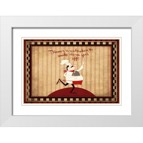 Smoke Alarm White Modern Wood Framed Art Print with Double Matting by Grey, Jace
