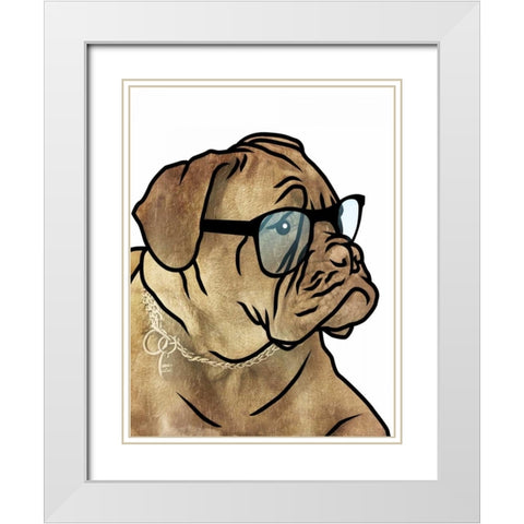 Dull Henry White Modern Wood Framed Art Print with Double Matting by Grey, Jace