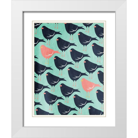 Stand Out White Modern Wood Framed Art Print with Double Matting by Grey, Jace