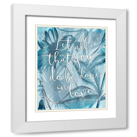 Done In Love White Modern Wood Framed Art Print with Double Matting by Grey, Jace