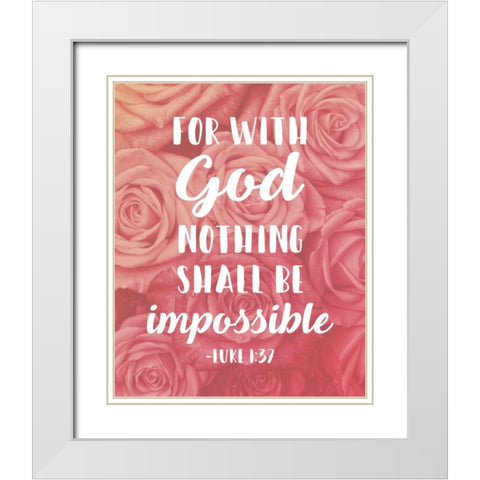 Impossibl White Modern Wood Framed Art Print with Double Matting by Grey, Jace