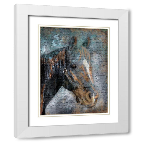 Horse Scales White Modern Wood Framed Art Print with Double Matting by Grey, Jace