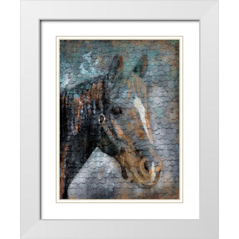 Horse Scales White Modern Wood Framed Art Print with Double Matting by Grey, Jace