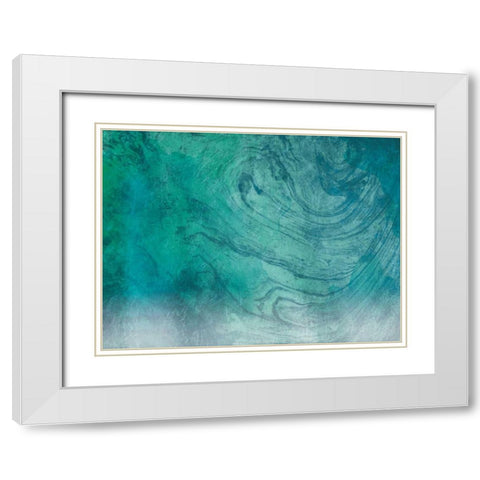Marble Coastal White Modern Wood Framed Art Print with Double Matting by Grey, Jace