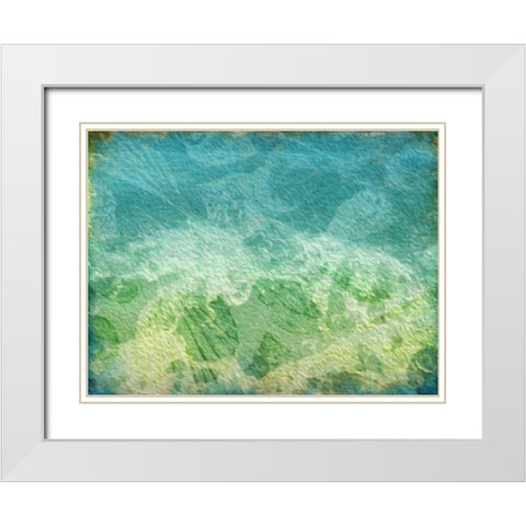 Beach Abstract White Modern Wood Framed Art Print with Double Matting by Grey, Jace