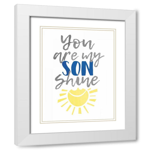 Son Shine White Modern Wood Framed Art Print with Double Matting by Grey, Jace