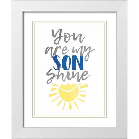 Son Shine White Modern Wood Framed Art Print with Double Matting by Grey, Jace