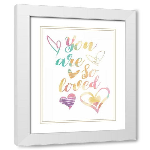 So Loved White Modern Wood Framed Art Print with Double Matting by Grey, Jace