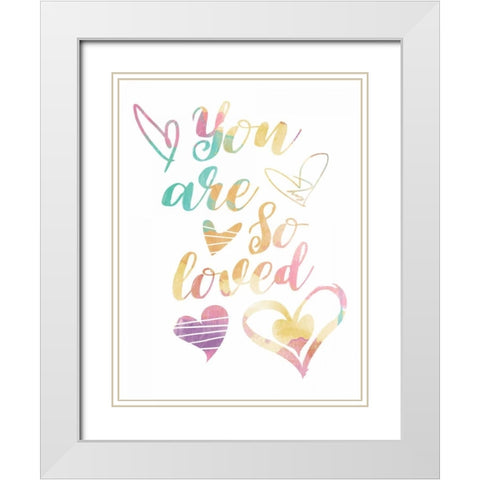 So Loved White Modern Wood Framed Art Print with Double Matting by Grey, Jace