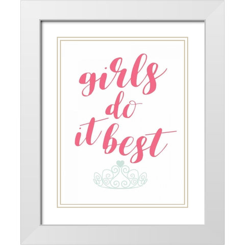Girls Do It White Modern Wood Framed Art Print with Double Matting by Grey, Jace
