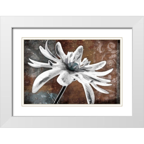 Through the Blues White Modern Wood Framed Art Print with Double Matting by Grey, Jace