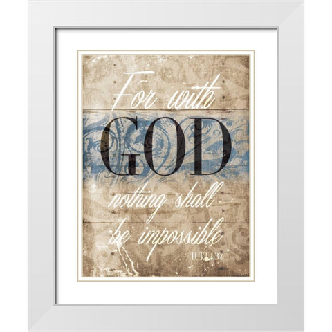 Luke God White Modern Wood Framed Art Print with Double Matting by Grey, Jace