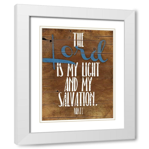 Lord Salvation White Modern Wood Framed Art Print with Double Matting by Grey, Jace
