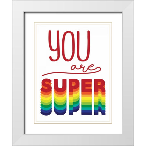 Super White Modern Wood Framed Art Print with Double Matting by Grey, Jace