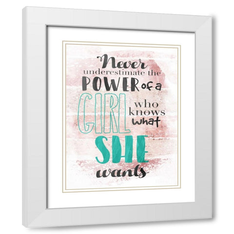 She Wants White Modern Wood Framed Art Print with Double Matting by Grey, Jace