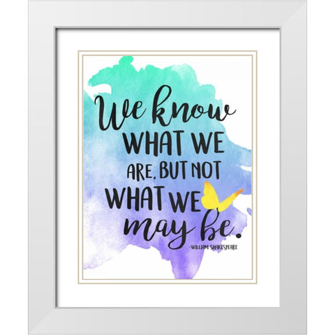 What We Are White Modern Wood Framed Art Print with Double Matting by Grey, Jace