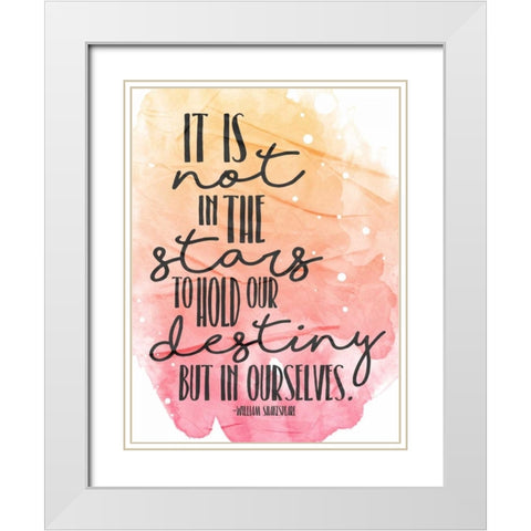 Not In The Stars White Modern Wood Framed Art Print with Double Matting by Grey, Jace