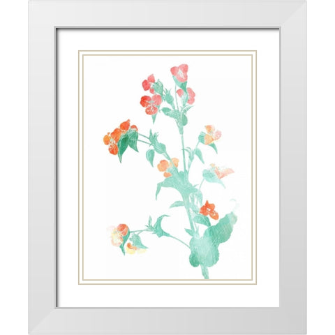 Watered Down Red Pink White Modern Wood Framed Art Print with Double Matting by Grey, Jace