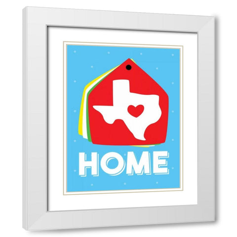 Love Home White Modern Wood Framed Art Print with Double Matting by Grey, Jace