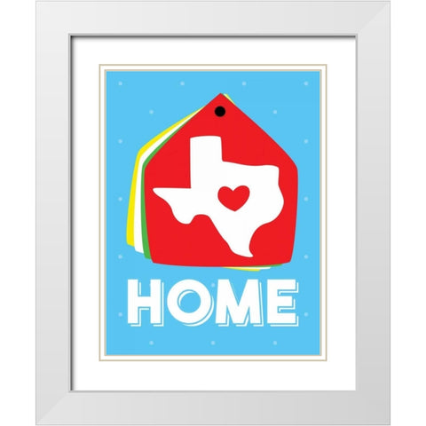 Love Home White Modern Wood Framed Art Print with Double Matting by Grey, Jace