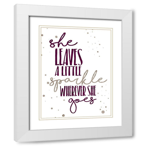 Sparkle White Modern Wood Framed Art Print with Double Matting by Grey, Jace