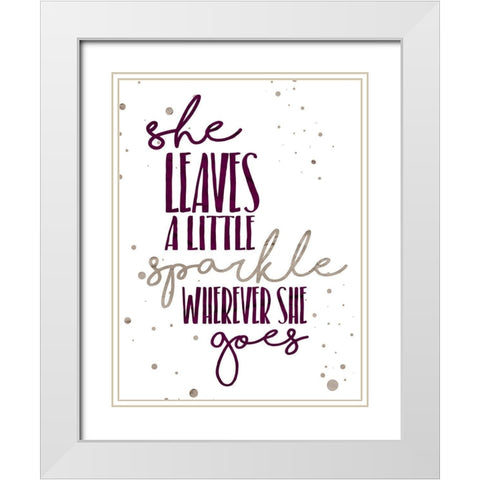 Sparkle White Modern Wood Framed Art Print with Double Matting by Grey, Jace