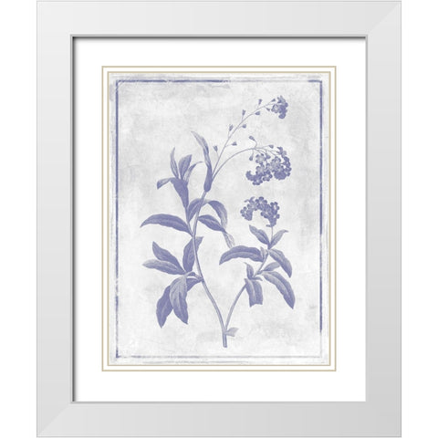 Monochrome Floral Lavender 2 White Modern Wood Framed Art Print with Double Matting by Grey, Jace