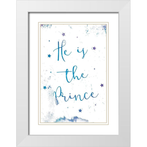 Star Prince White Modern Wood Framed Art Print with Double Matting by Grey, Jace