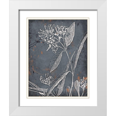 Cool Fall Flowers White Modern Wood Framed Art Print with Double Matting by Grey, Jace
