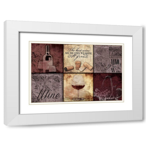 Best Wine White Modern Wood Framed Art Print with Double Matting by Grey, Jace