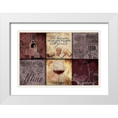 Best Wine White Modern Wood Framed Art Print with Double Matting by Grey, Jace
