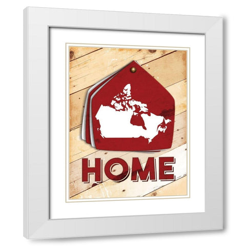 Canada Home Color Swatch White Modern Wood Framed Art Print with Double Matting by Grey, Jace