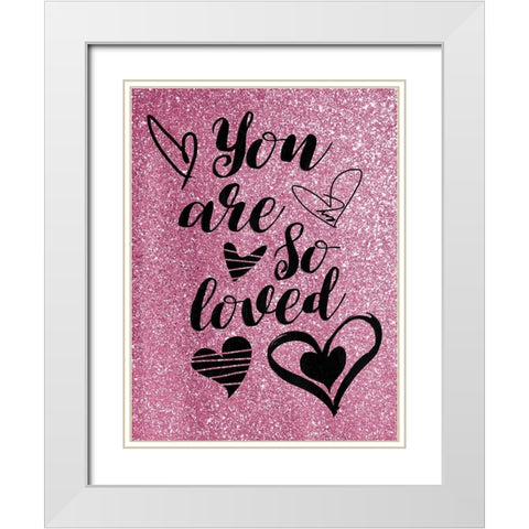 So Loved White Modern Wood Framed Art Print with Double Matting by Grey, Jace