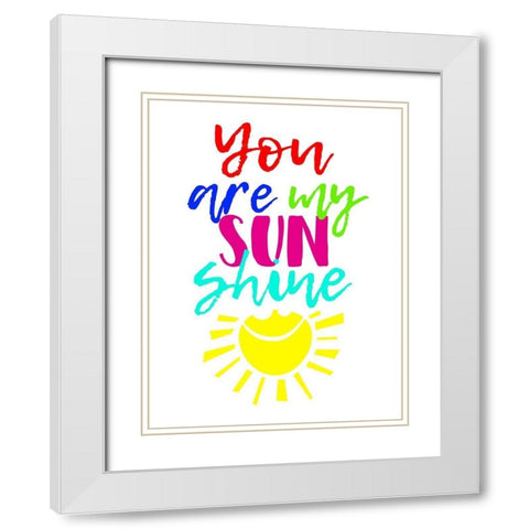 My Sunshine White Modern Wood Framed Art Print with Double Matting by Grey, Jace