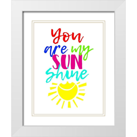 My Sunshine White Modern Wood Framed Art Print with Double Matting by Grey, Jace