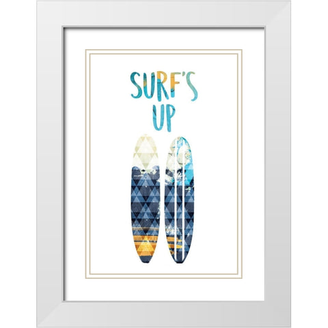 Triangle Board White Modern Wood Framed Art Print with Double Matting by Grey, Jace