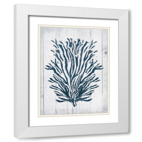 Coral White Wood Forth White Modern Wood Framed Art Print with Double Matting by Grey, Jace