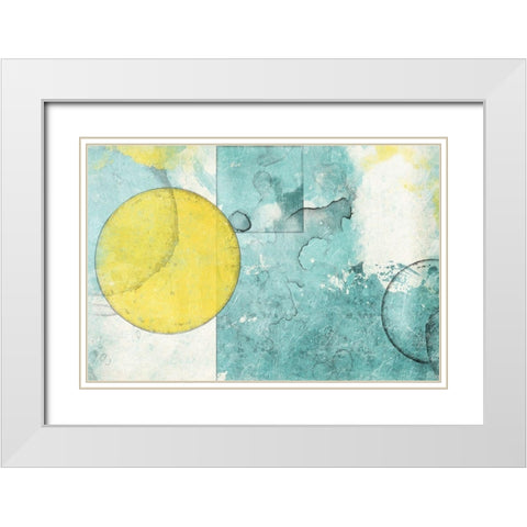 Shape Abstractions White Modern Wood Framed Art Print with Double Matting by Grey, Jace