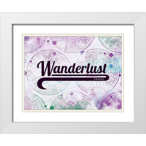 Wanderlust Travel White Modern Wood Framed Art Print with Double Matting by Grey, Jace