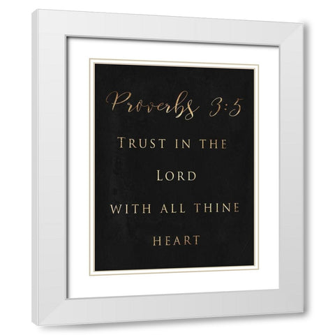 Trust White Modern Wood Framed Art Print with Double Matting by Grey, Jace