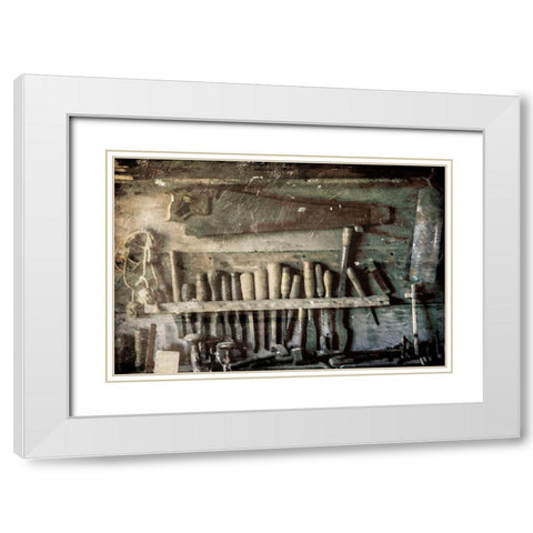 Tool Shed White Modern Wood Framed Art Print with Double Matting by Grey, Jace