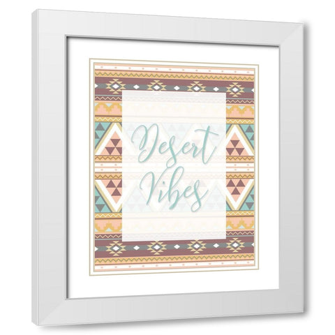 Desert Vibes White Modern Wood Framed Art Print with Double Matting by Grey, Jace