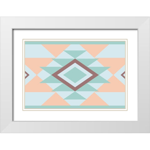 Aztec Calm Three White Modern Wood Framed Art Print with Double Matting by Grey, Jace
