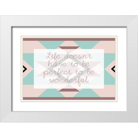 To Be Wonderful White Modern Wood Framed Art Print with Double Matting by Grey, Jace
