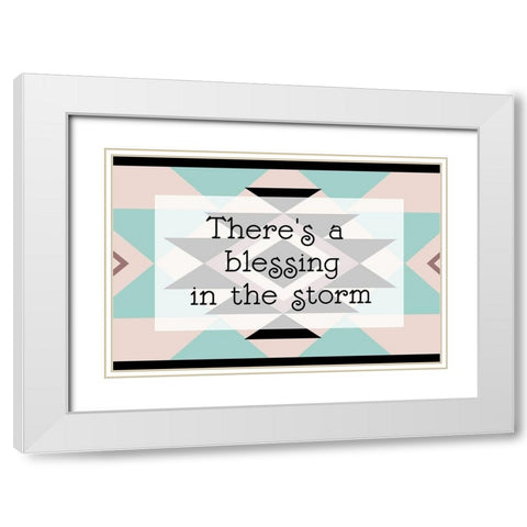 Blessing in The Storm White Modern Wood Framed Art Print with Double Matting by Grey, Jace