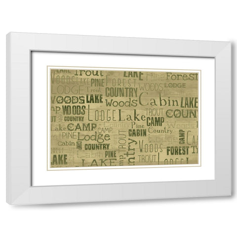 Lodge Type White Modern Wood Framed Art Print with Double Matting by Grey, Jace
