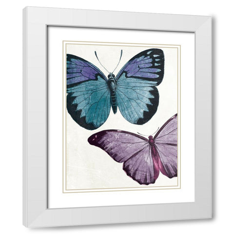Butterfly High One White Modern Wood Framed Art Print with Double Matting by Grey, Jace