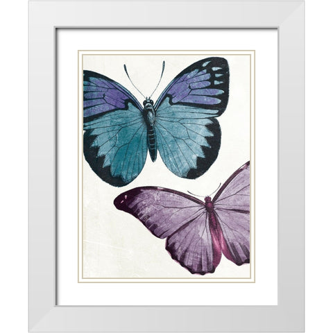 Butterfly High One White Modern Wood Framed Art Print with Double Matting by Grey, Jace