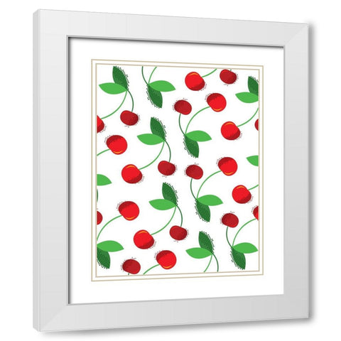 Cherry on Top White Modern Wood Framed Art Print with Double Matting by Grey, Jace
